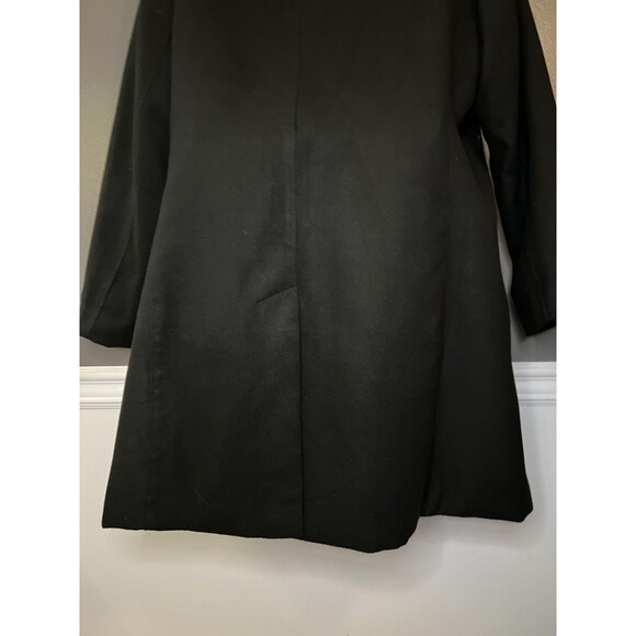 Fashion Nova Men Coat Mens 2XL Black Classic Overcoat Long Dressy Jacket Poly - Picture 8 of 14